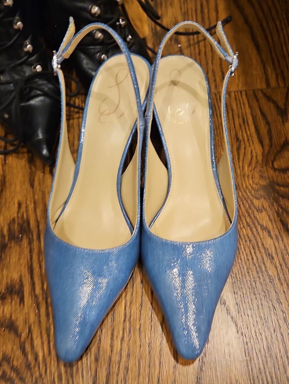 Sam Edelman Slingback Pointed-Toe Pumps in Blue